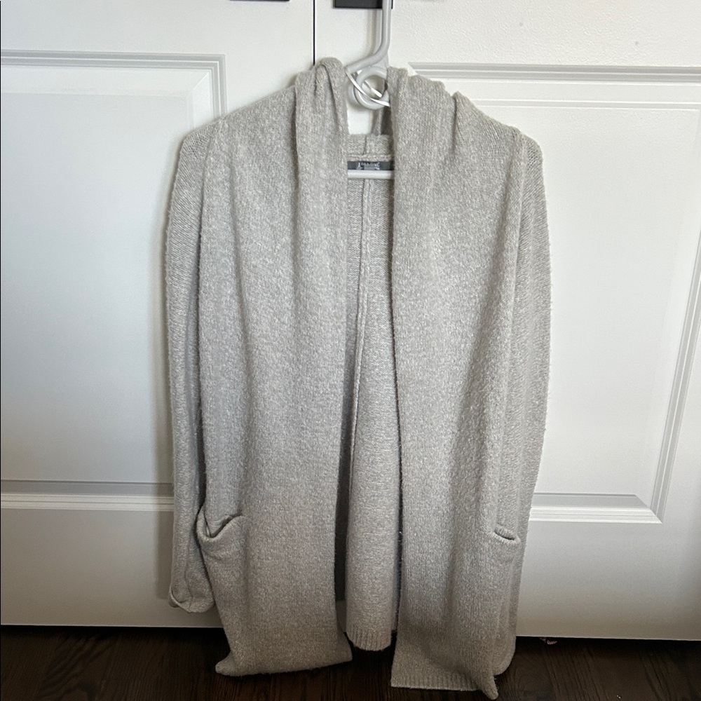 Women's Gray Open Front Cardigan